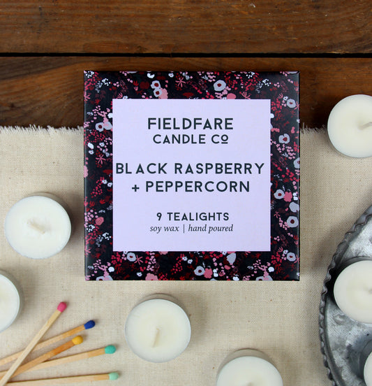 Black Raspberry + Peppercorn Tealights