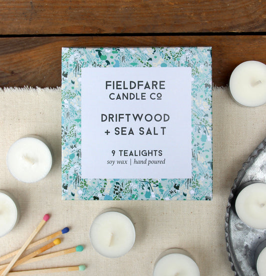 Driftwood + Sea Salt Tealights