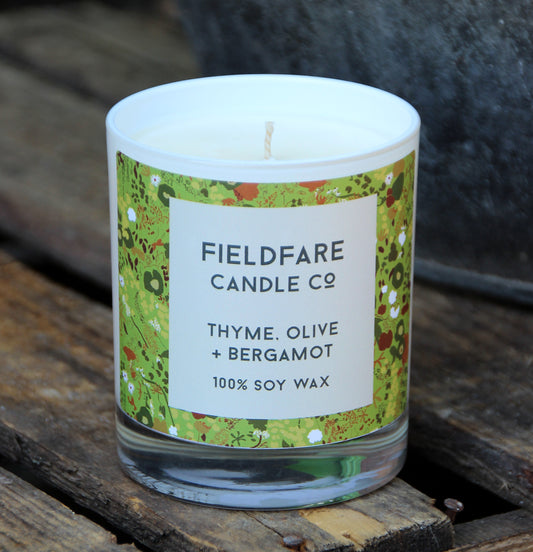 Thyme, Olive + Bergamot Soy Wax Candle