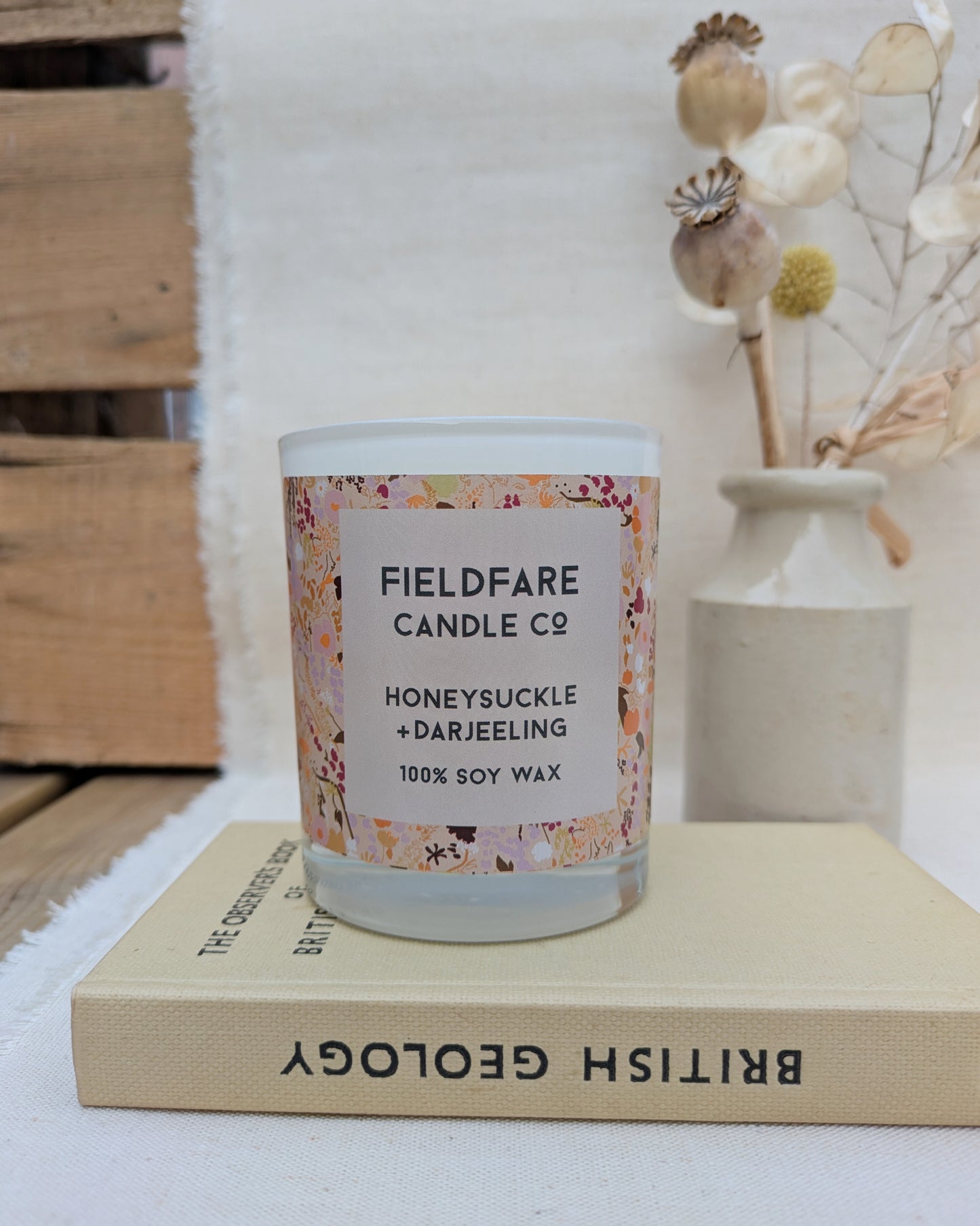 Honeysuckle and Darjeeling Soy Wax Candle