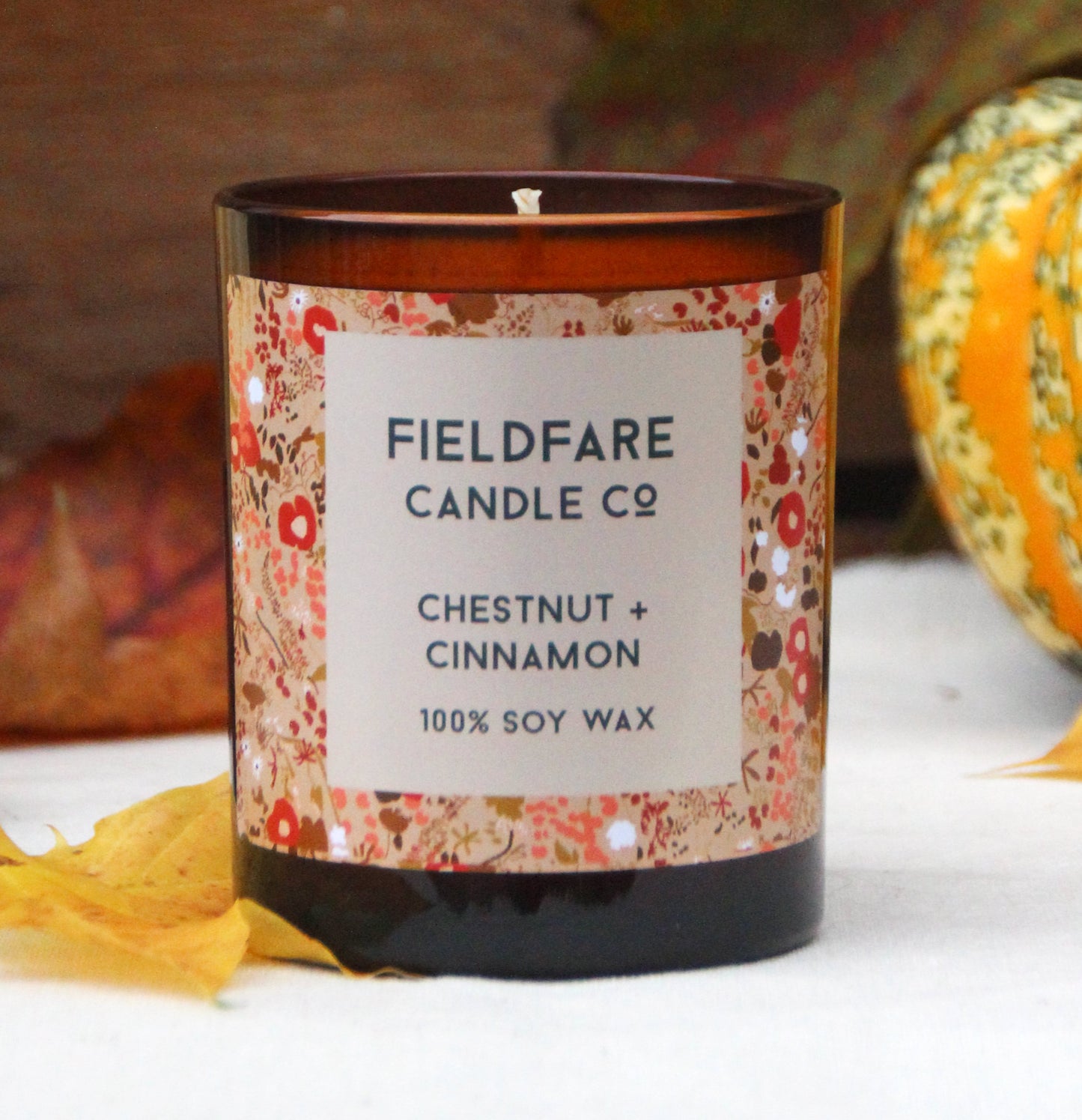 Chestnut + Cinnamon Soy Wax Candle