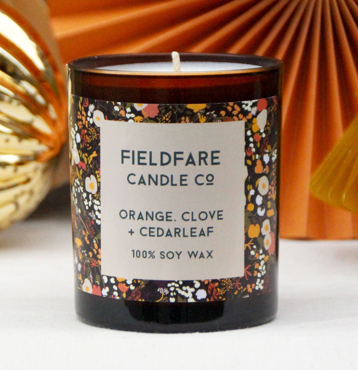 Orange, Clove + Cedarleaf Soy Wax Candle